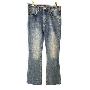 Pilcro Blue Flare Wide Leg Jeans